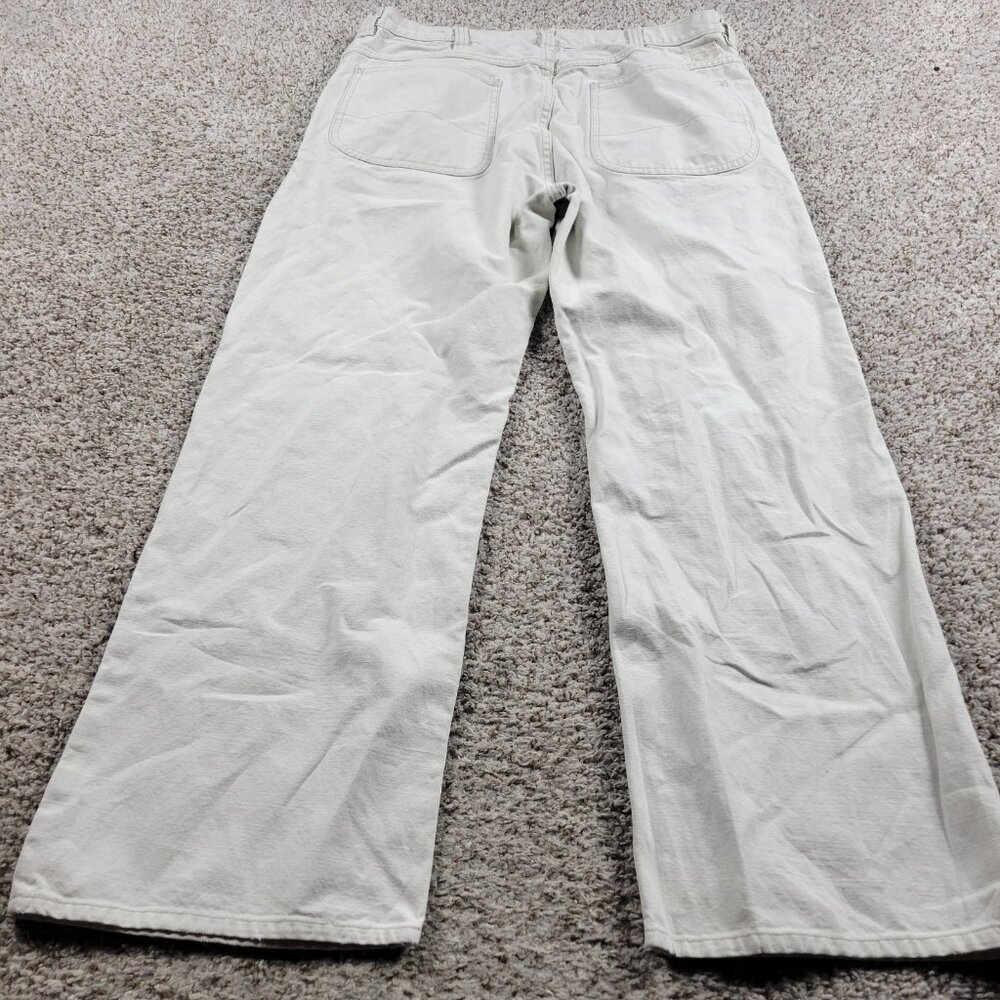 Vintage Gap Worker Jeans Men’s 36X30 Beige Cotton Denim Straight Painter - Picture 6 of 9